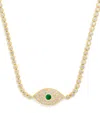 Anita Ko Yellow Gold, Diamond And Emerald Evil Eye Choker Necklace In Gold