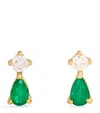 Anita Ko Yellow Gold, Diamond And Emerald Stud Earrings In Gold