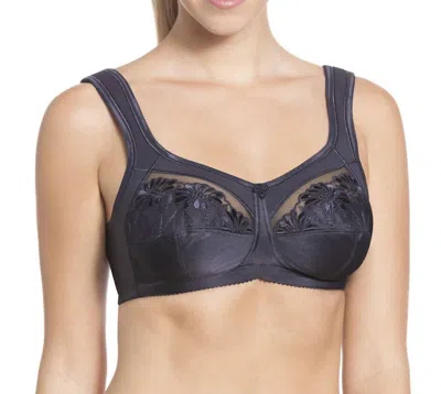 Anita Non-wired Strain-relieve Bra In Grey Pearl In Black