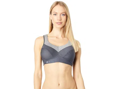 Anita Panalp Merino Wool Wicking Sports Bra 5555 In Gray