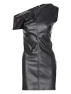 Aniye By Asymmetric Leather-effect Dress In Black