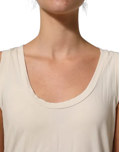 Aniye By Beige Viscose Sleeveless Round Neck Women Tank Top In Neutral