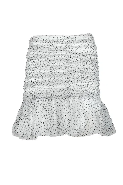 Aniye By Black Ruched Polyester Mini Skirt In Multi