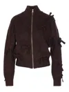Aniye By Knitted Zip-up Casual Jacket In Brown