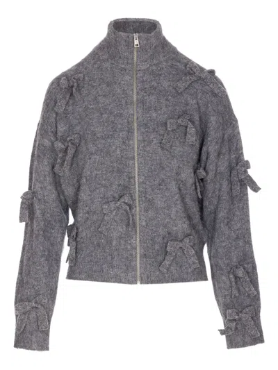ANIYE BY BOW-DETAIL ZIP JACKET