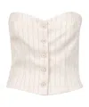 Aniye By Button-front Bandeau Top In White