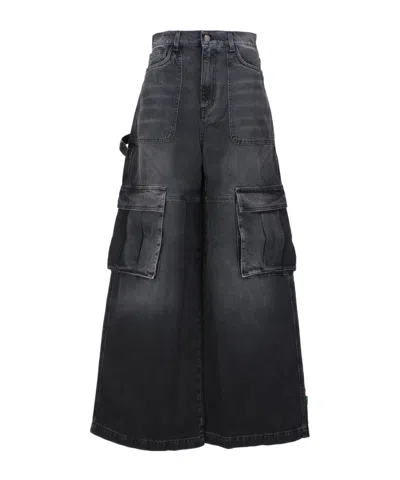 Aniye By Cargo Wide Leg Jeans In Black