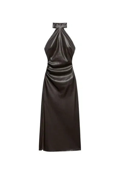 Aniye By Carly Women's Longuette Dress  Eco-leather In Black
