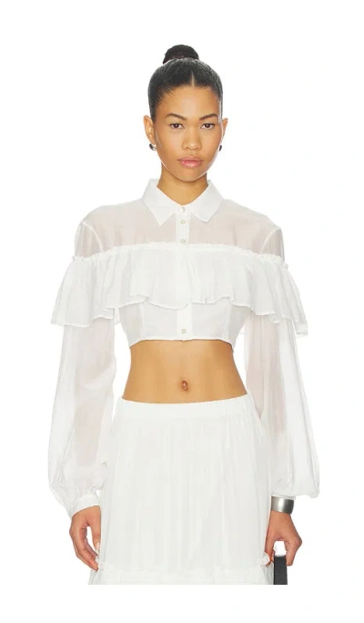 Aniye By Carmen Crop Shirt In White