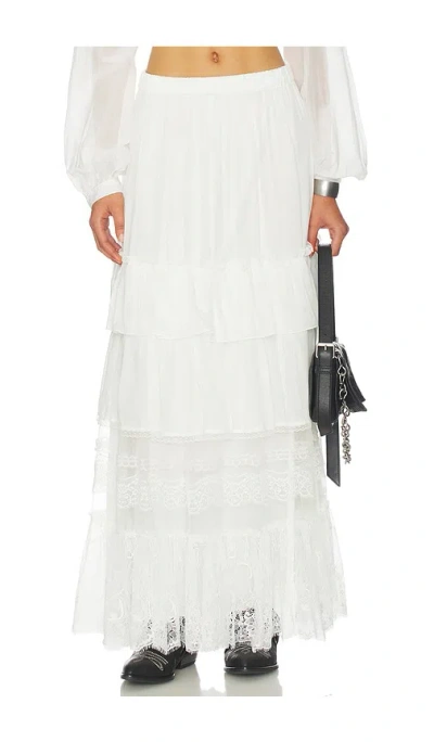 Aniye By Carmen Long Skirt In White