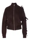Aniye By Knitted Zip-up Casual Jacket In Brown