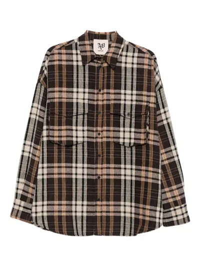 ANIYE BY CHECK-PATTERN POCKET-CHEST SHIRT