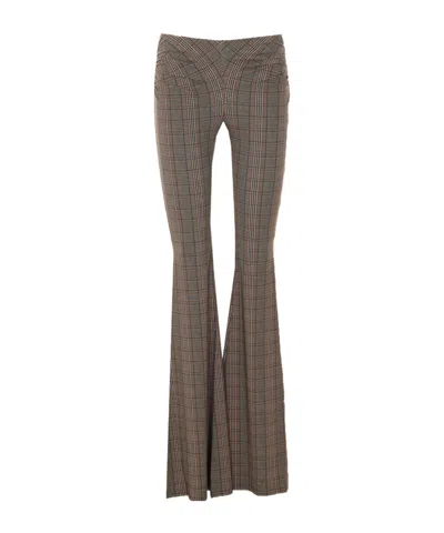 Aniye By Checked Casual Trousers In Brown
