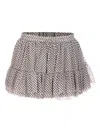 Aniye By Vichy Mini Vickie Check Mini Skirt In White