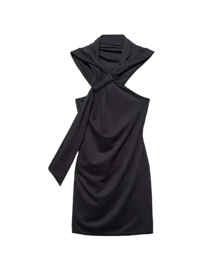 Aniye By Claus Hooded Mini Dress In Black