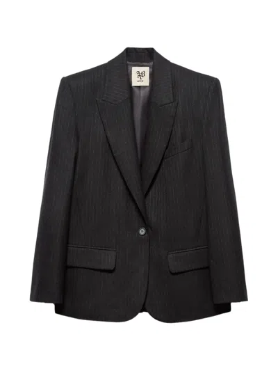 Aniye By Colette Pinstripe-print Blazer In Black