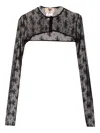 Aniye By Black Cover Zip Top In Black