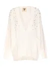 Aniye By Chantel Knitted Cardigan In White