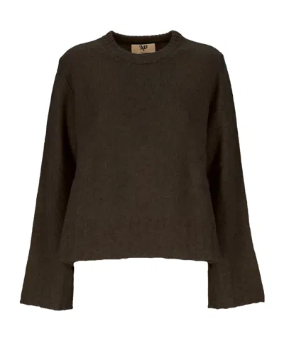 Aniye By Crew Neck Long Sleeve Sweater In Brown