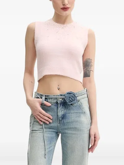 Aniye By Crystal-embellished Sleeveless Top In Pink