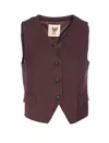 Aniye By V-neck Waistcoat In Brown