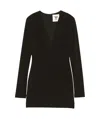 Aniye By Deep V-neck Long-sleeved Dress In Black