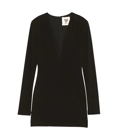 ANIYE BY DEEP V-NECK LONG-SLEEVED DRESS