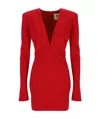 Aniye By Deep V-neck Long-sleeved Dress In Red