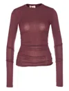 Aniye By Didy Long-sleeve Ruched Top In Red