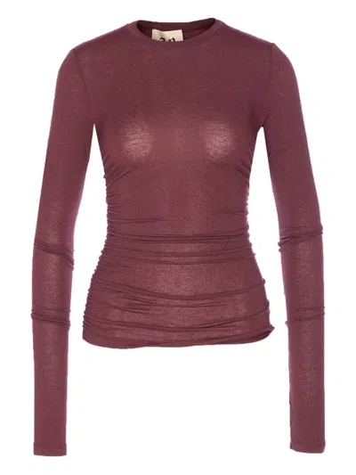 Aniye By Didy Long-sleeve Ruched Top In Brown