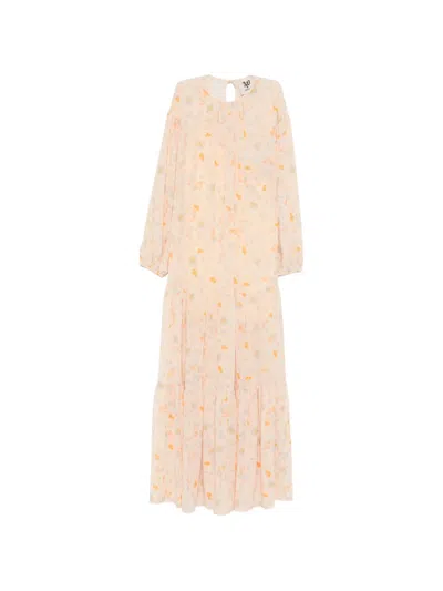 Aniye By Dora Floral-print Tiered Dress In Neutral