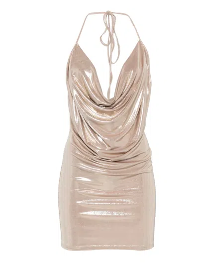 Aniye By Dora Mini Dress In Gold