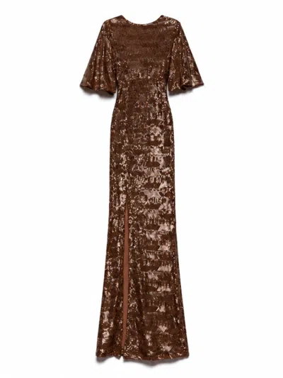 Aniye By Dress Dress  Long With Sequins In Brown