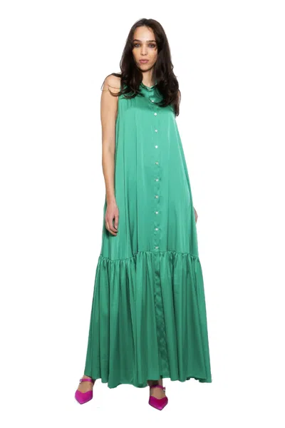Aniye By Green Chiffon Maxi Dress