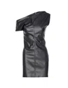 Aniye By Asymmetric Leather-effect Dress In Black