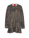 Aniye By Leopard Print Mini Dress In Brown