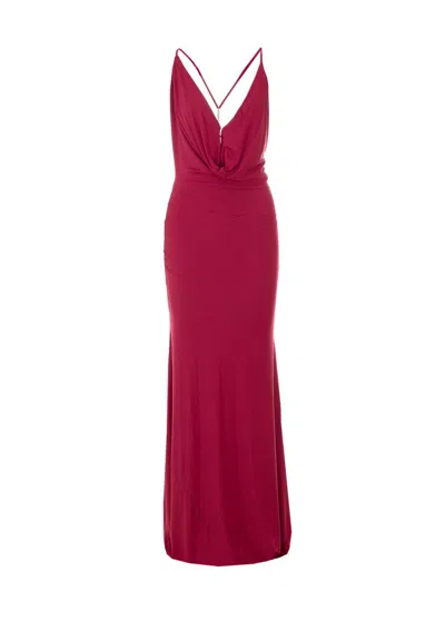 Aniye By Spaghetti-straps V-neck Maxi Dress In Red