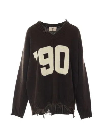 Aniye By Duke Distressed Sweater In Brown