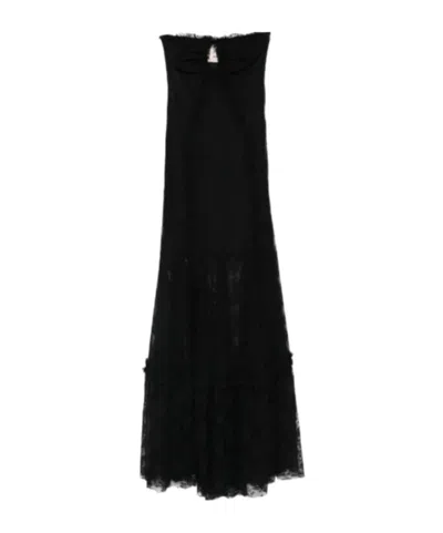 Aniye By Era Ruffled Lace Maxi Dress In Black
