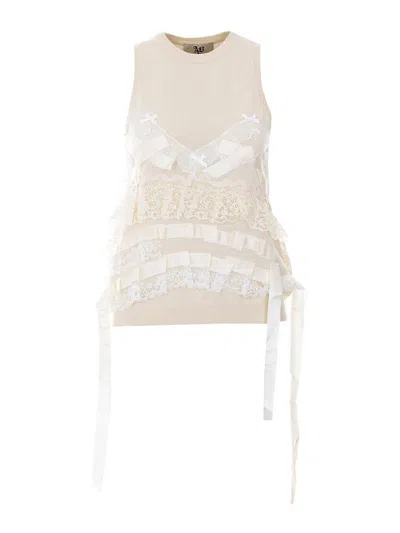 Aniye By Fairy Milk White Angie Top In Brown