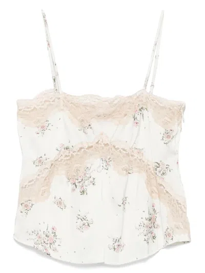 Aniye By Top Mit Blumen-print In Neutral