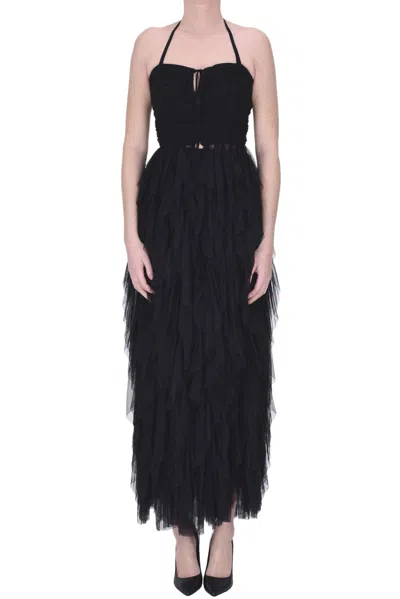 ANIYE BY FLOUNCED TULLE DRESS