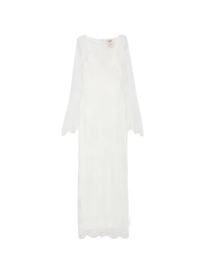 Aniye By Flower-lace Maxi Dress In White