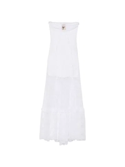 Aniye By Flower-lace Maxi Dress In White
