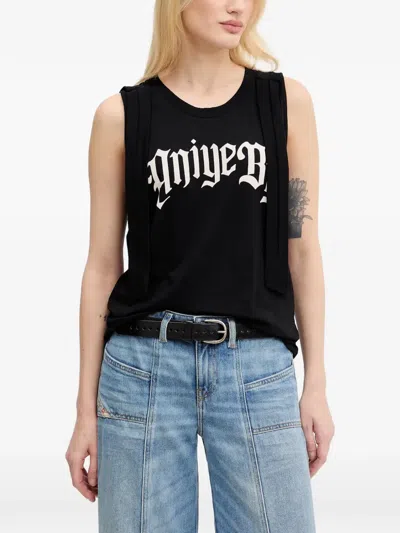 Aniye By Graphic-print Cotton Tank Top In Black