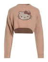Aniye By Hello Kitty And Friends Woman Sweater Light Brown Size S Wool, Polyamide, Alpaca Wool, Elas
