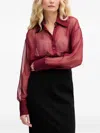 Aniye By Ivette Buttoned Collared Shirt In Red