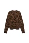 Aniye By Button Long-sleeved Sweater In Animal Print