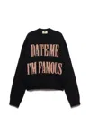 Aniye By Slogan-intarsia Jumper In Black