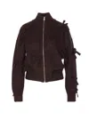 Aniye By Knitted Zip-up Casual Jacket In Burgundy